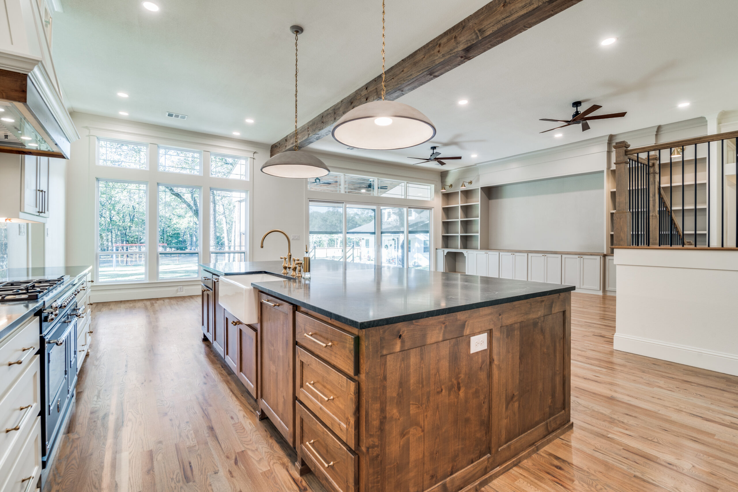 Renovated kitchen and dining in a modern farmhouse style home